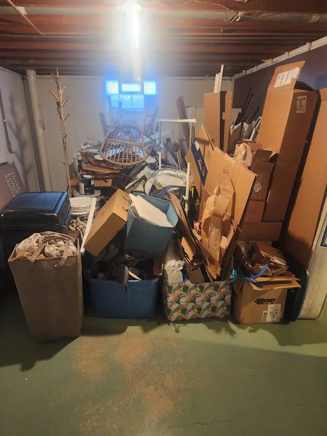 Roll-off dumpster container at job site for 40 Yard Dumpster Rental in Sandy